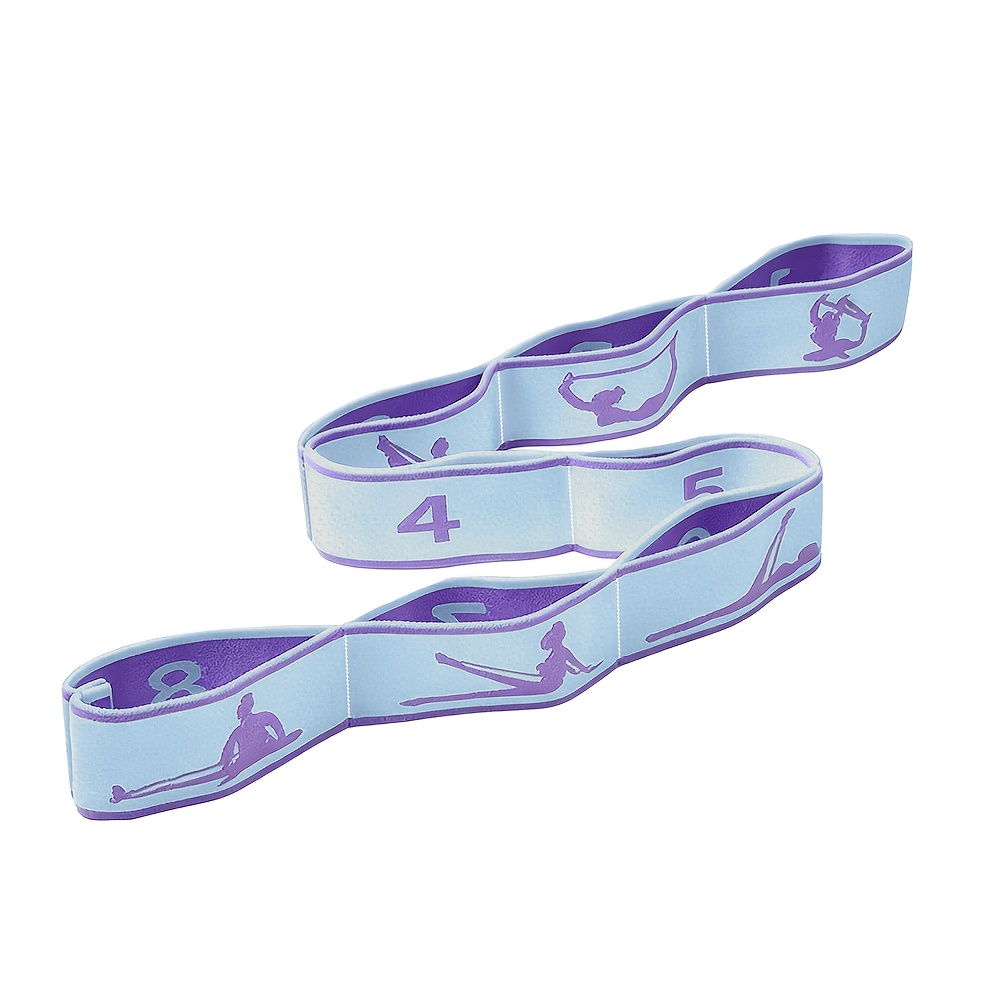 Image of Lingpeng Yoga Stretching Belt Dance Resistance Band Yoga Stretching Pilates Elasticity Stretch Training Tension Belt