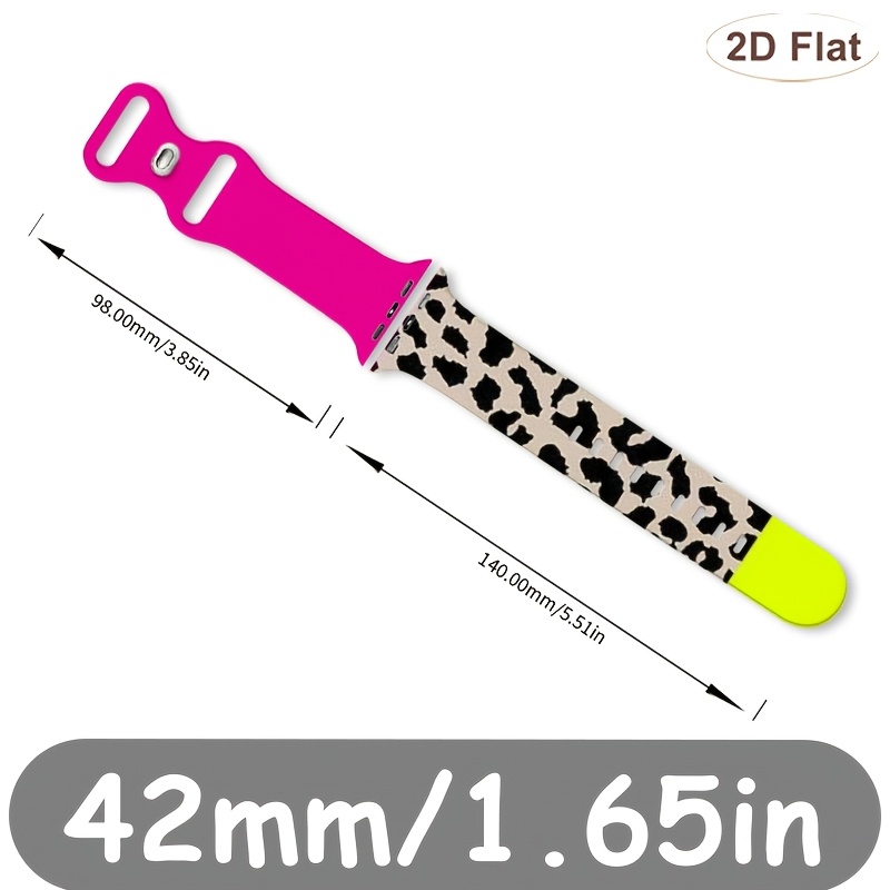 TEMU Smartwatch Strap | Designed For Watch | Fits -11, Ultra, Se And Sizes 38-49mm | Leopard Print Polka Dot Pattern | Fitness And Commute | Couple