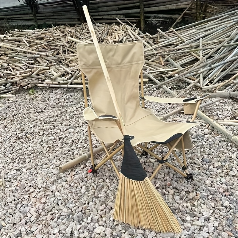 versatile bamboo silk angled broom for hard floors outdoor use   sweeping snow leaves   details 4