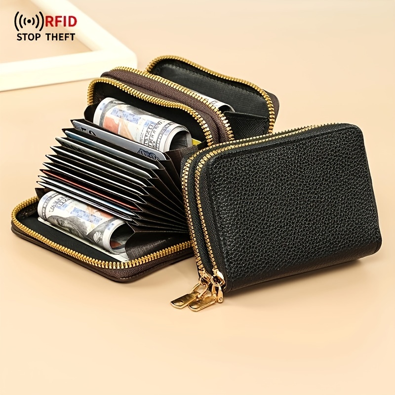 

Classic Women' - Multifunctional Large Capacity Coin Purse With Chain And Button Closure, Pu Leather, Easy Clean Wet Wipe, Nylon Lined