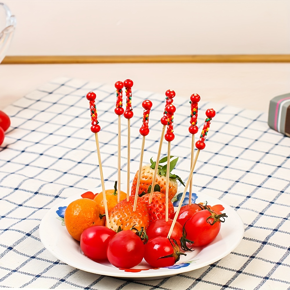 100 stck farbenfrohe bambus frucht cocktail stbchen einweg - Temu Germany