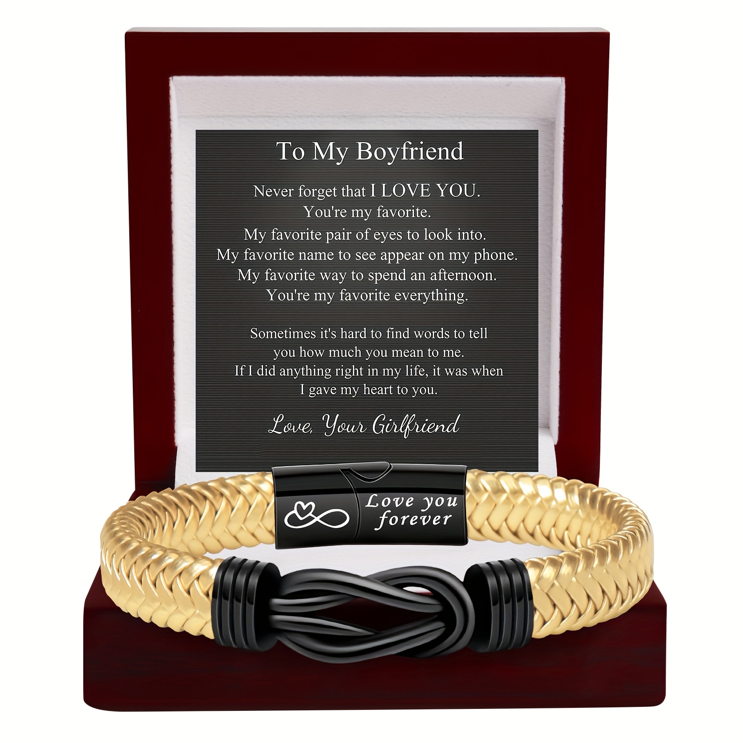 Heartfelt Message Knot Bracelet - Easter Gift for Him