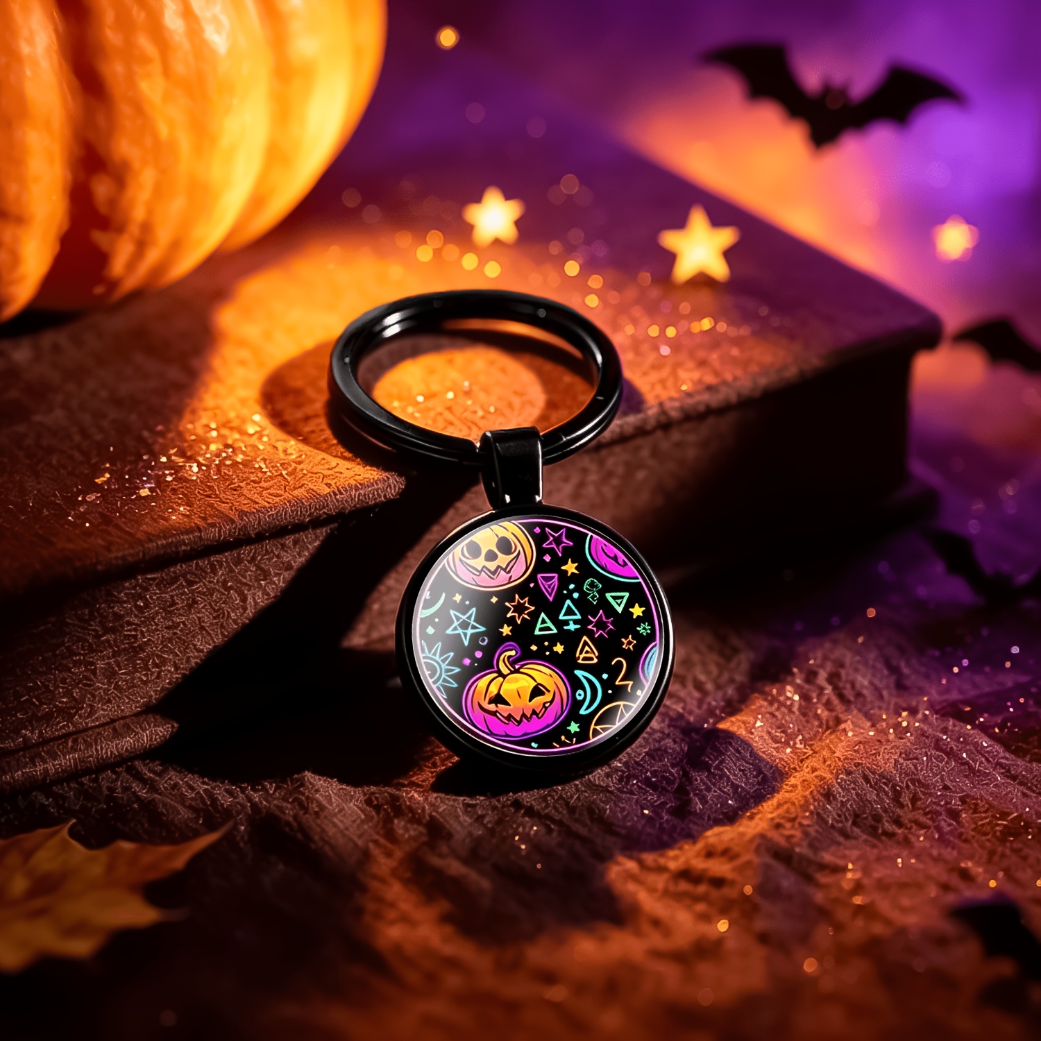 Men's 3pc Metal Ornament Set with Halloween Theme