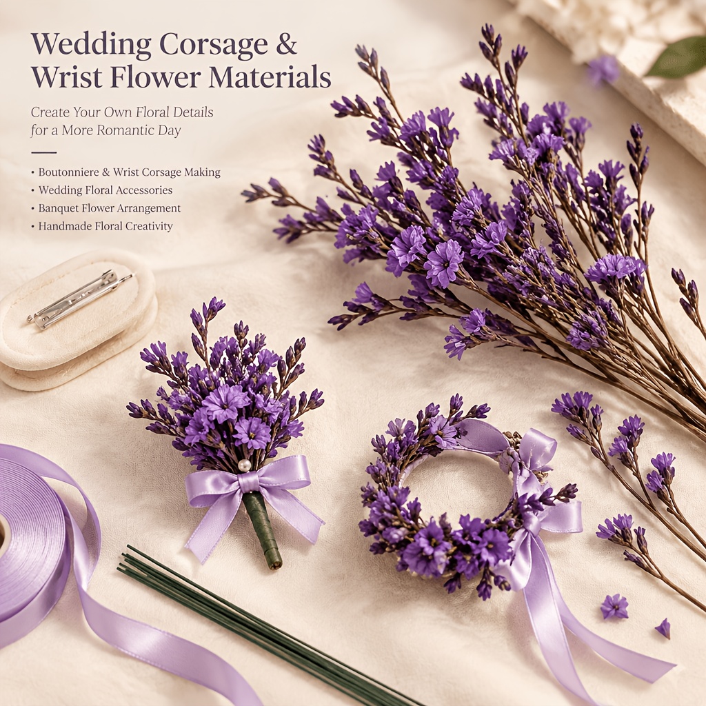 TEMU 24pcs Flower Decorative Branches, Craft Materials, Scented Wax Resin Drop Glue Making, Wedding Invitation Bridesmaid Gift Embellishment, Home