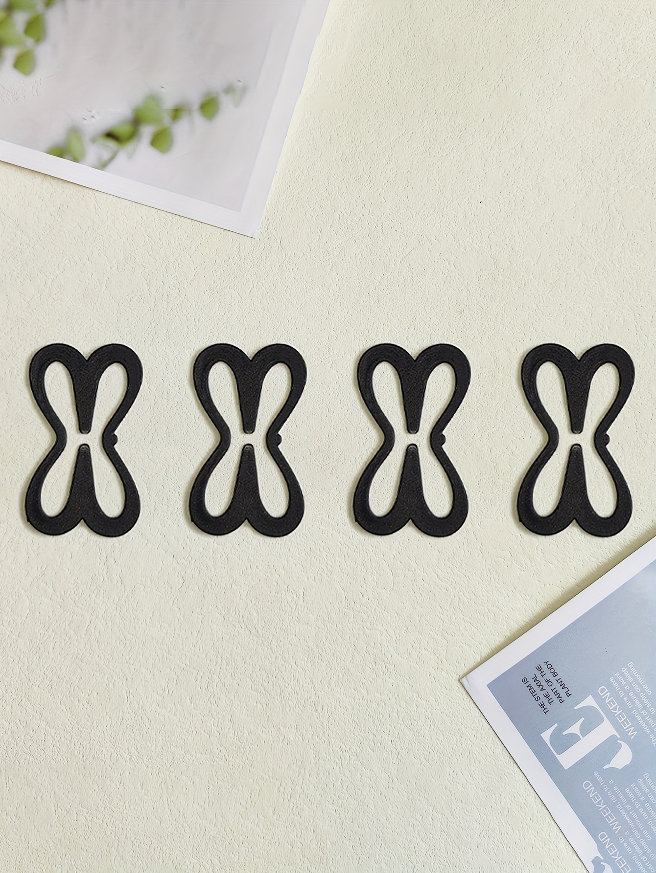 4 pack dragonfly shaped shoulder strap anti slip buckles detachable invisible buckles anti slip shoulder strap anti drop buckles