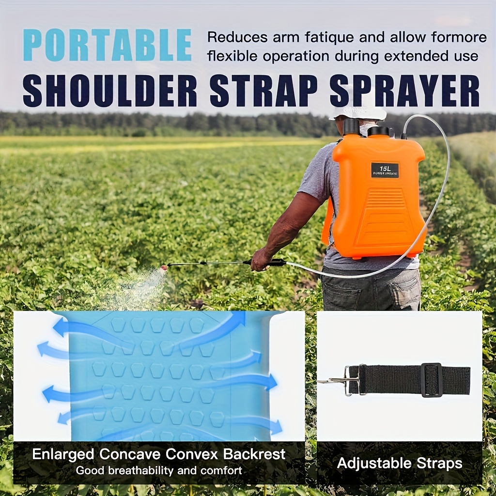 Luxury 14.99 L Electric Garden Sprayer, Suitable for Lawn and Flower Bed – with Telescopic Wand & 3 Nozzles, USB Rechargeable Handle Electrical Misting Machine – Portable Watering Can Backpack Style Large Capacity Durable Outdoor Life Accessory Gift Idea Christmas Present, Lawn And Garden Portable Sprayer, Weed Sprayer, Plant Sprayer, Lawn Care, Telescopic Spray Gun, Longlasting Build, Misting Device, Water Sprayer, Landscaping Professionals