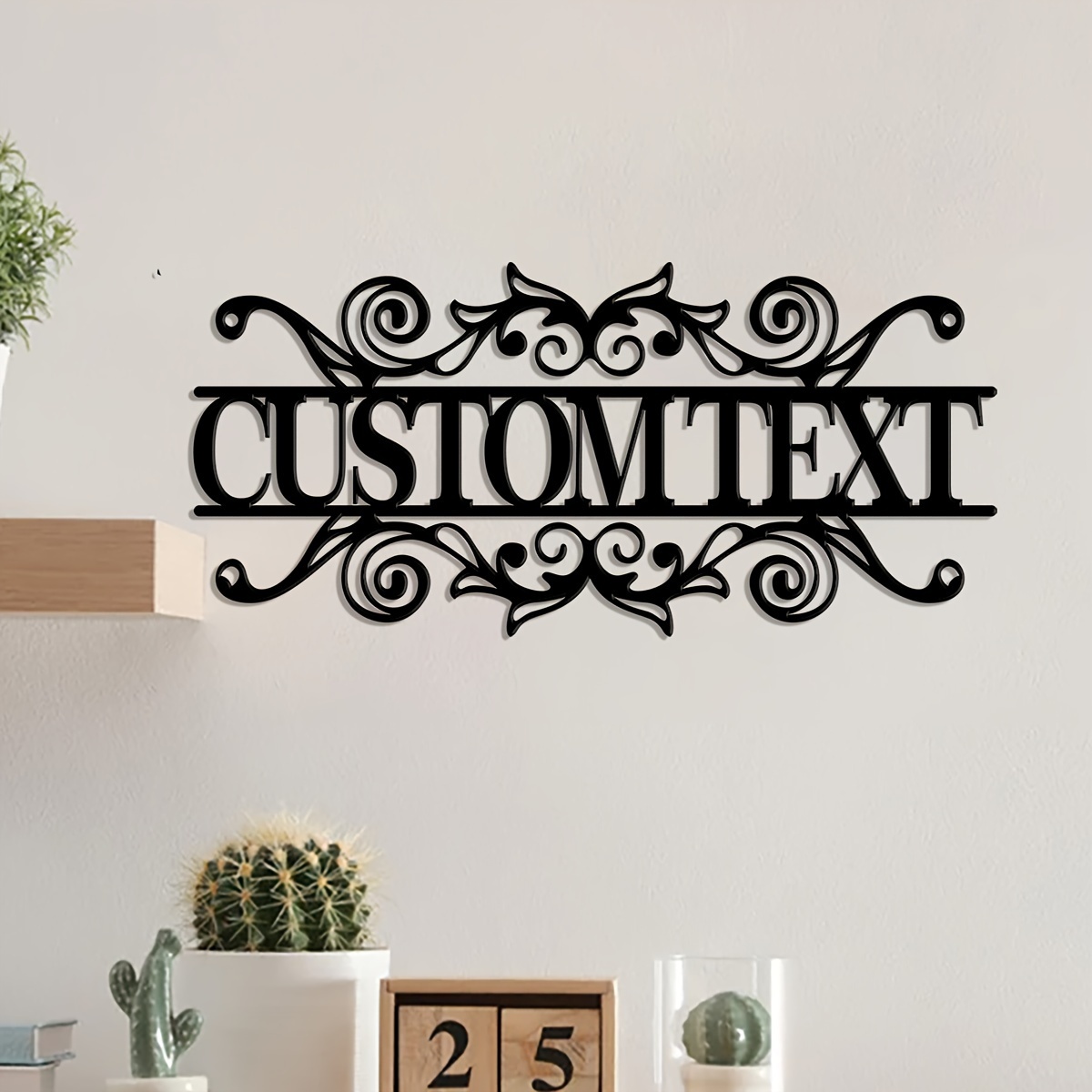 

1pc Custom Sign, Door Number Metal Wall Decor, Custom Metal Sign, Home Sign Personalized, Custom Laser Logo Sign, Interior Office Decor Sign, For Home Room Living Room Office Decor