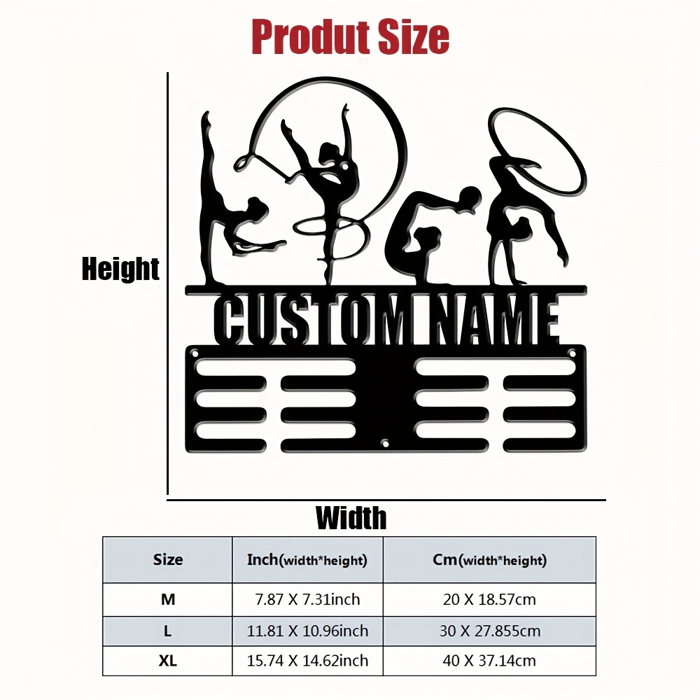 TEMU 1 Customizable Medal Stand - Sports Themed Wall Art, Suitable For New Year's, Christmas, Valentine's Day, Graduation Ceremony, Father's Day