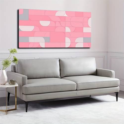 large size unframed oil painting spray painting restrained abstract geometric figures 50x100cm and 20x40 inches party gifts let people suitable for gym theater dance hall and other wall decoration