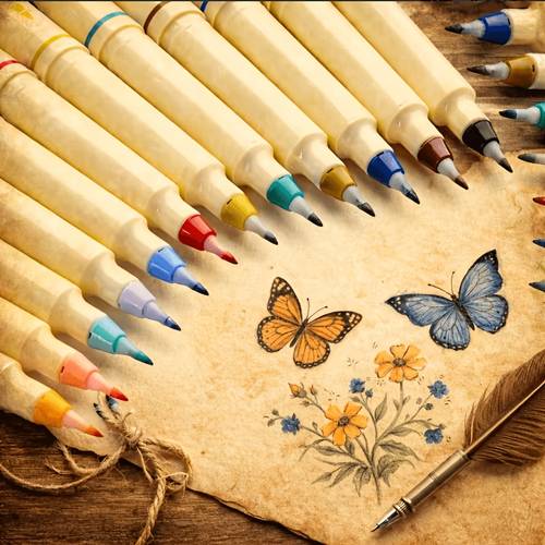 12pcs set of 12 tip brush pens markers liners art pens journaling pens featuring vibrant colors and smooth flow suitable for journaling calligraphy planners doodling drawing coloring books and artistic gift making