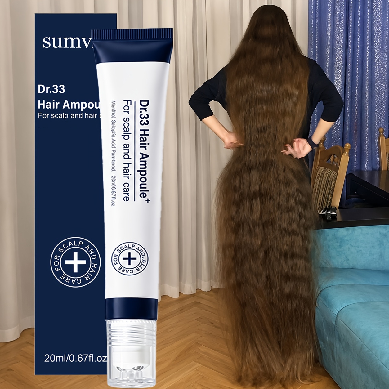 Image of 20ml Rosemary Scalp Massage Oil, Strengthen Hair, Moisturizing, Make Thin Fuller, Controls Oil And Adds Volume, Split Ends, Prevents Splitting And Breakage, Instantly Repairs