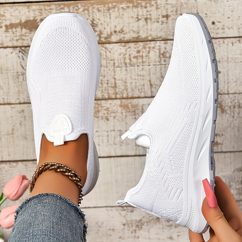womens casual slip on sneakers non slip soft and comfortable mesh knit upper for breathable lightweight slip resistant and durable women shoes Product details 5