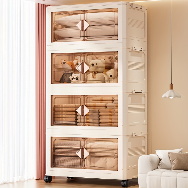 item picture 3 4 5 layer foldable   storage box   durable and easy to assemble suitable for organizing clothes   in bedrooms bathrooms offices and living rooms