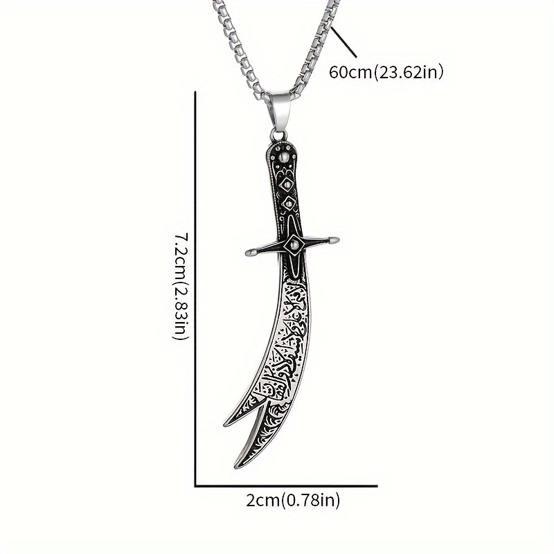 Unisex Retro Islamic Pendant Necklace for Casual Wear