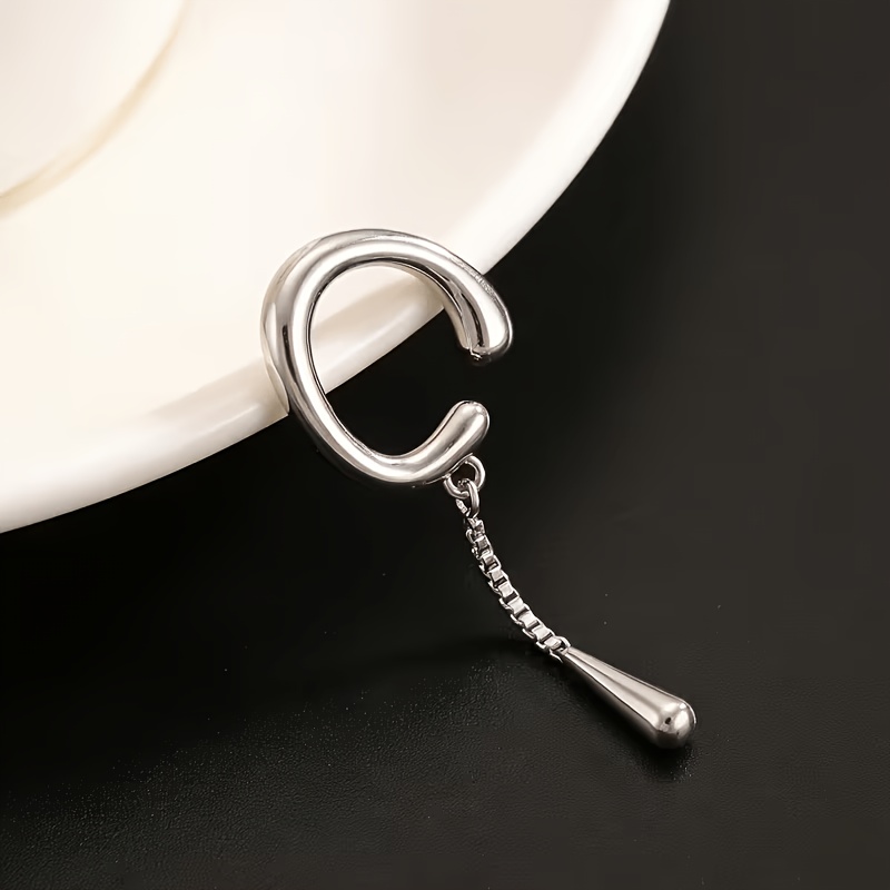Women's Minimalist Teardrop Dangle Ear Clips — All Occasions