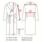 1pc ultra soft flannel hooded bathrobe long sleeve warm loungewear for bathroom bedroom pool solid color knitted fabric 200gsm bathroom rob