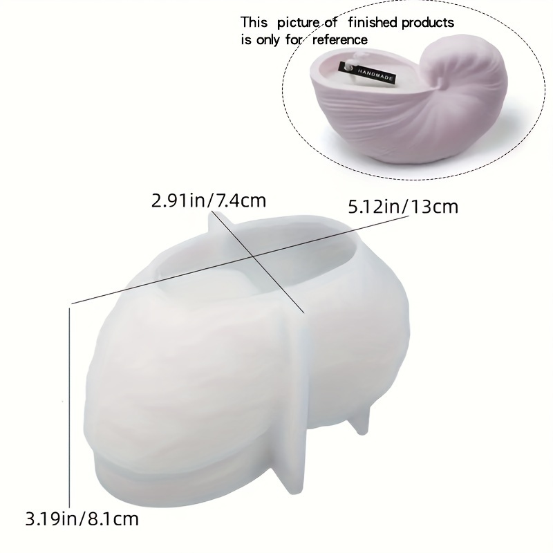 Conch Concrete Candle Cup Silicone Mold Diy Conch Shell Gypsum Candle Jar Candle Holder Wax Plate Silicone Mold