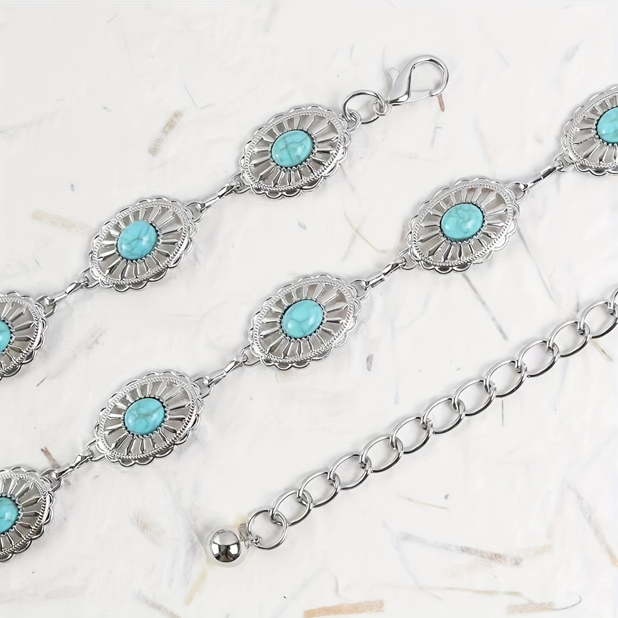 Retro Style Silvery Waist Belt
