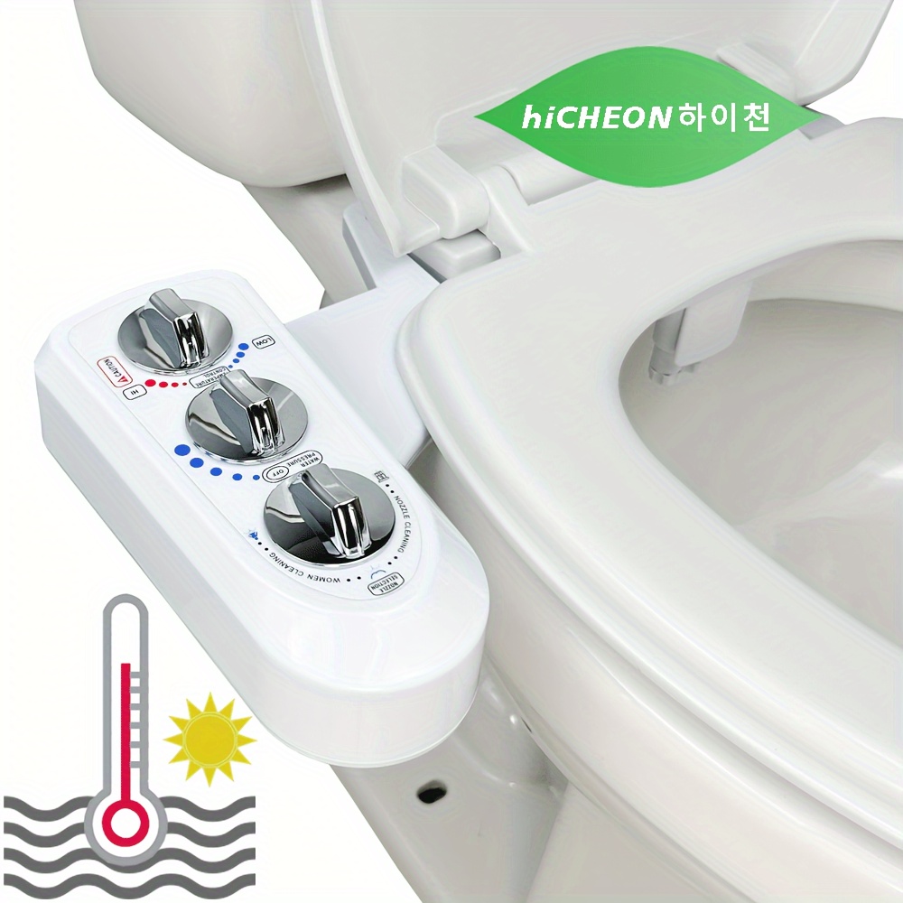  bidet toilet seat warm water hot and cold bidet attachment toilet sprayer bidet for washing feminie and rear wash nozzels self cleaning water pressure controlled temperature controller