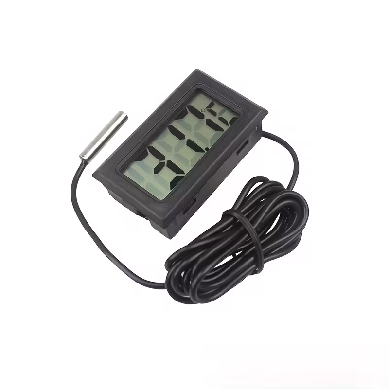 1pc refrigerator thermometer electronic digital lcd display thermometer car interior and exterior temperature gauge aquarium fish tank thermometer bath water temperature thermometer gauge with probe home supplies Product details 7