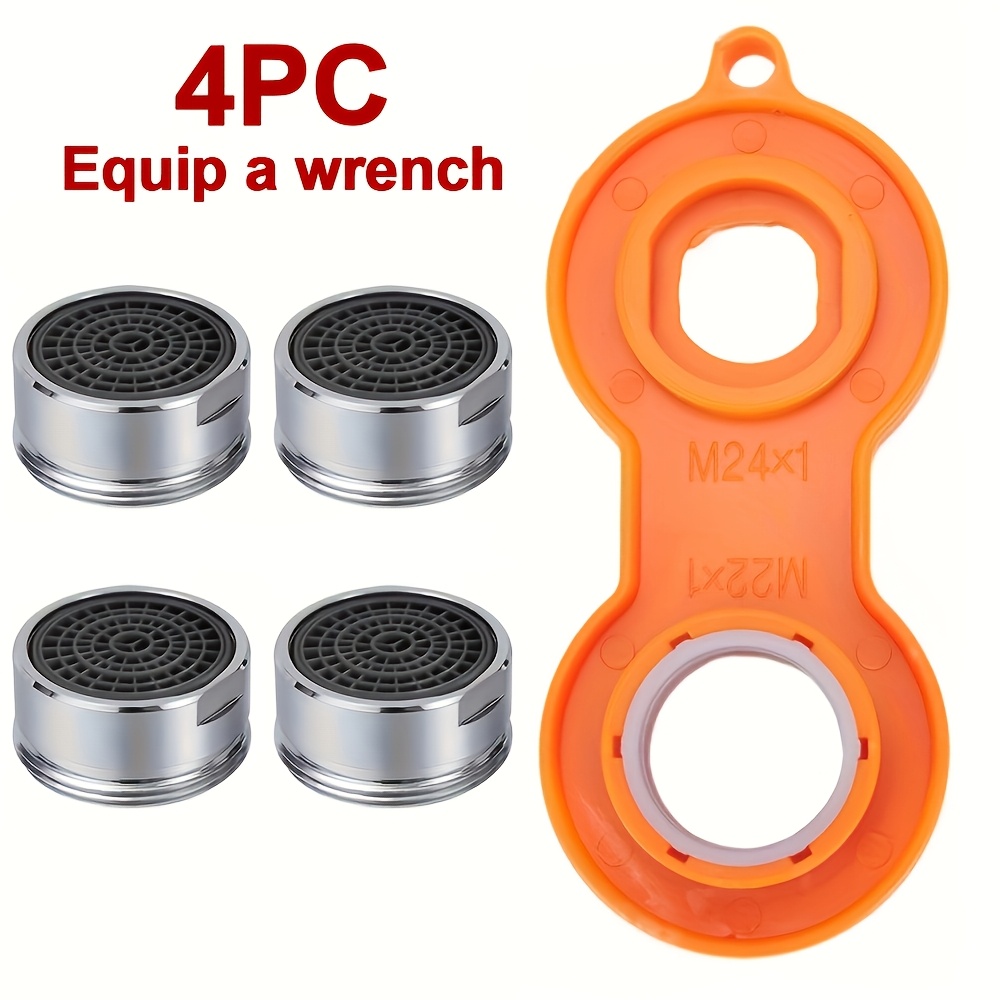 2/4pcs Faucet Aerators With Replaceable Filters | M24 24mm, Universal Disassembly Tool Kit For Kitchen Vegetable Washing Basin, Abs Material