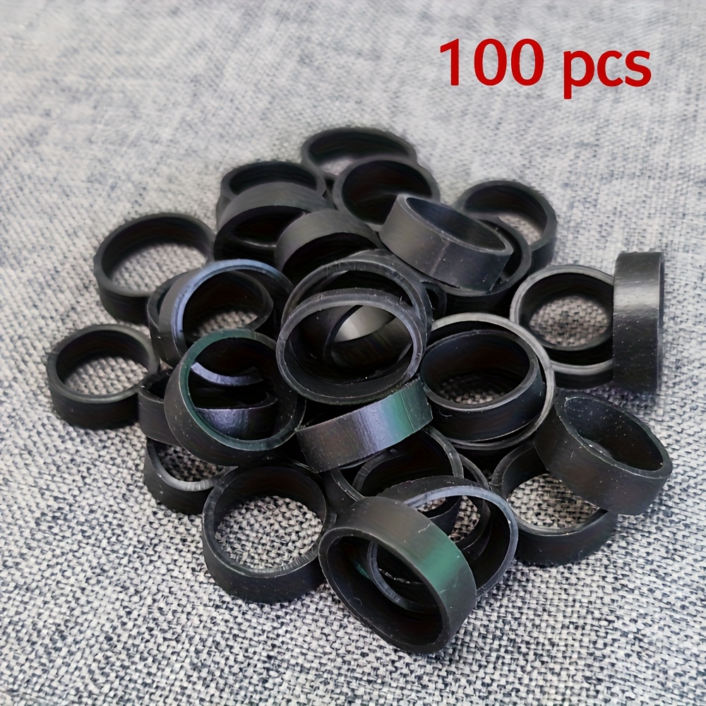 TEMU 35/80/100pcs Juntas Tóricas Negras de Goma Elástica para Papelería de Oficina