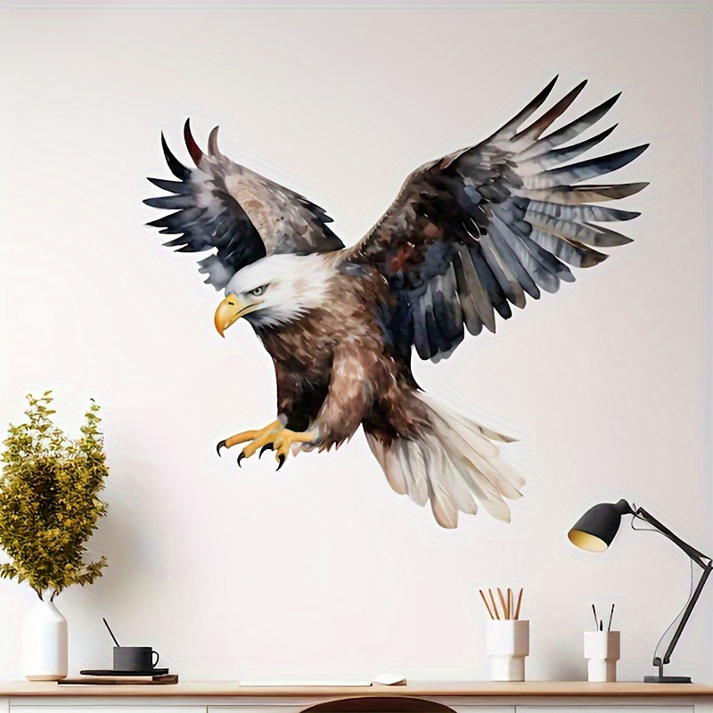 Eagle Wall Decal - Removable & Reusable Art Sticker For Bedroom And Living Room Decor