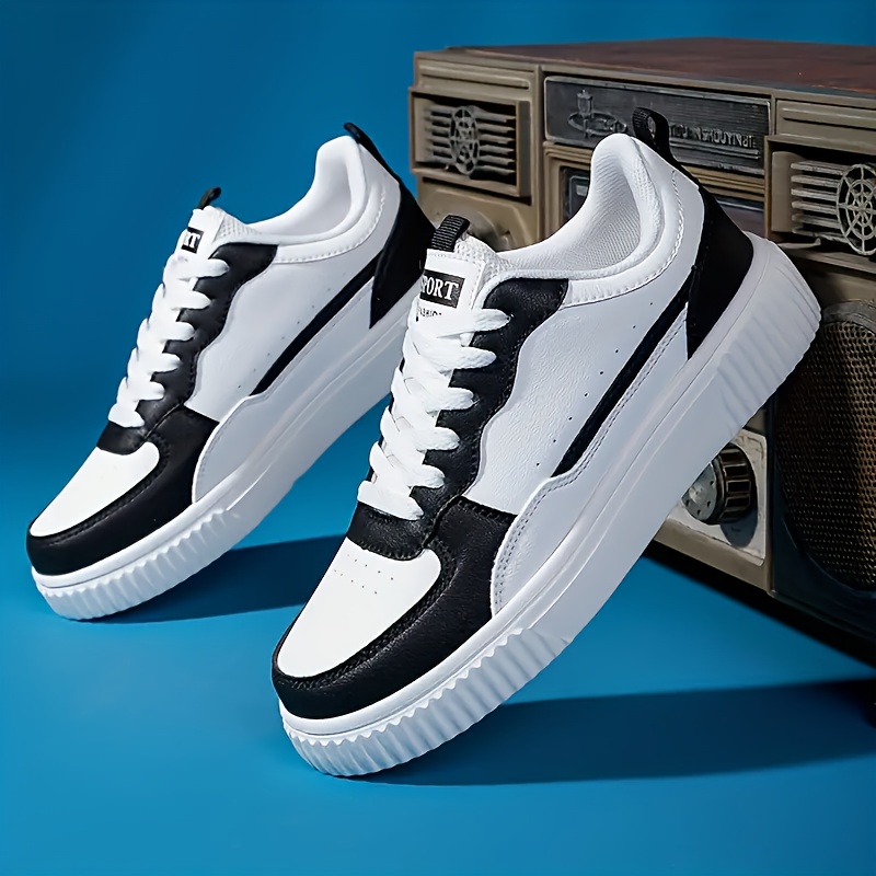 Men'S Classic White & Black Sneakers