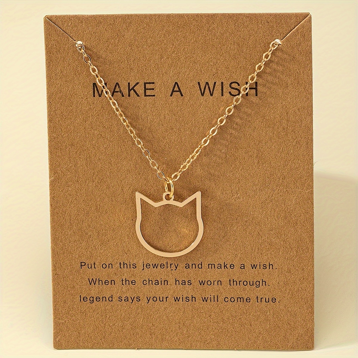 

1pc Trendy, Minimalist And Cat Pendant Necklace Hollow Cat Head Pendant Necklace Jewelry For Women