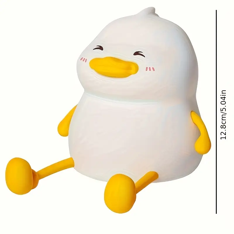 adorable fatty duck tap lamp usb rechargeable adjustable brightness night light with cute cartoon glow for bedroom decor creative birthday gift for home office duck decor design durable plastic Product details 4