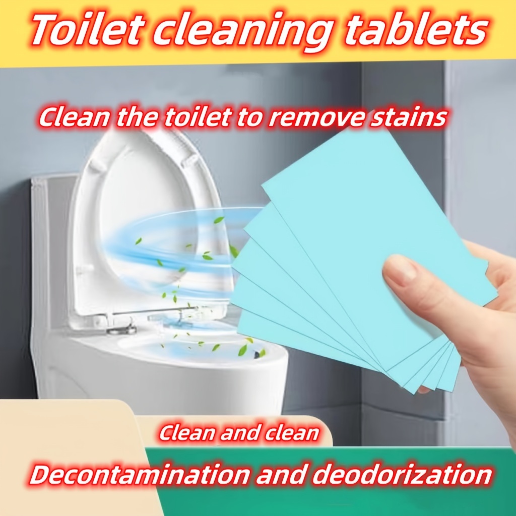 30pcs lemon acid toilet cleaning tablets odor stain removal smokeless formula for ceramic   ideal for home office bathroom cleaning details 0