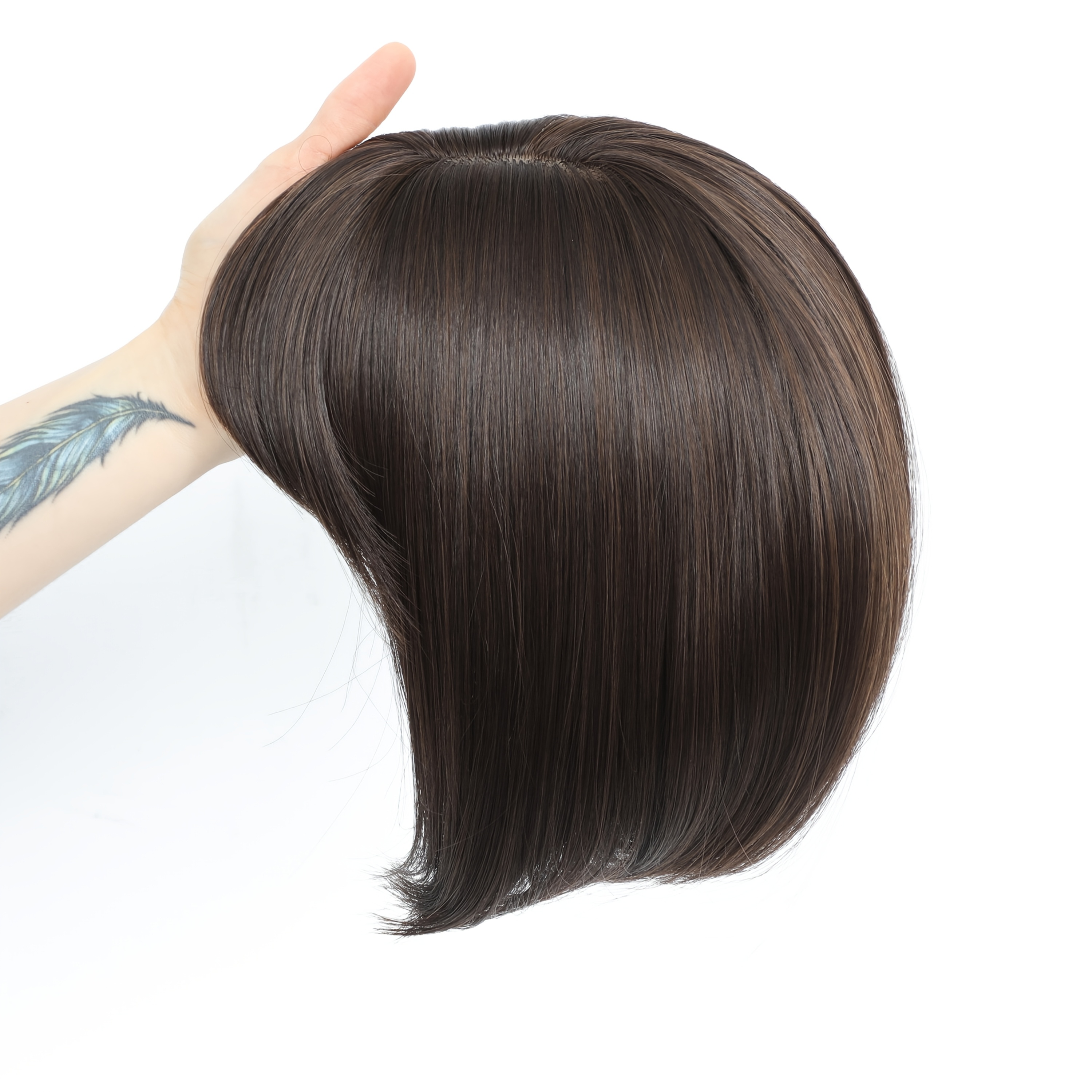 hair toppers women short bob synthetic hair pieces thinning  display picture 1