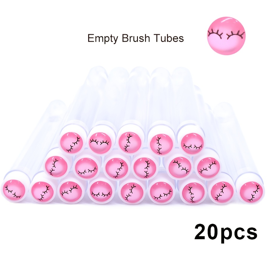 E-shop 20 Stück Wimpernverlängerung Leere Tuben Staubdicht Wimpernbürste Mascara Stifte Behälter Wiederverwendbare Wimpern Augenbrauenbürste Hülle