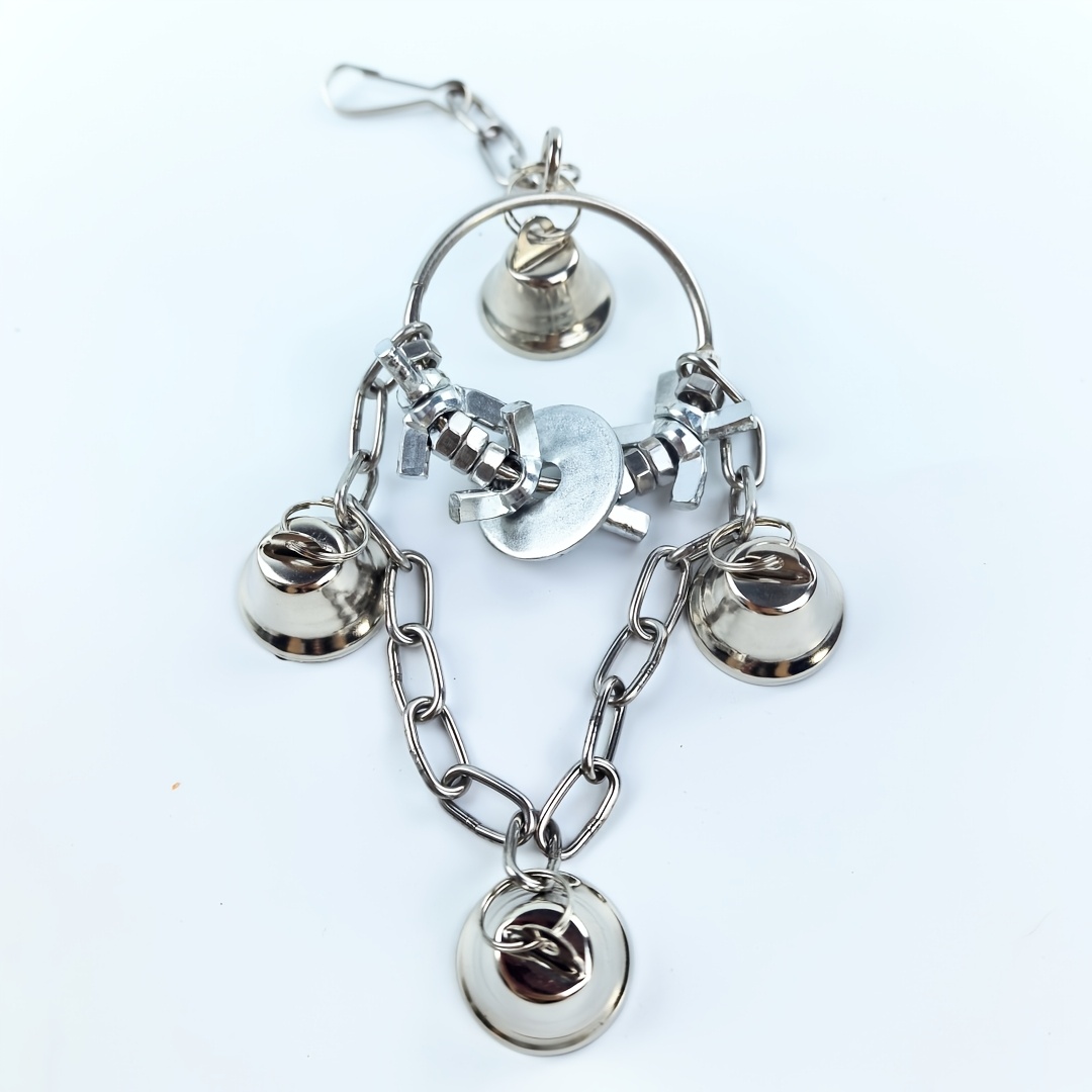 TEMU Parrot Toy Bite Bird Toy Metal Bite Bell