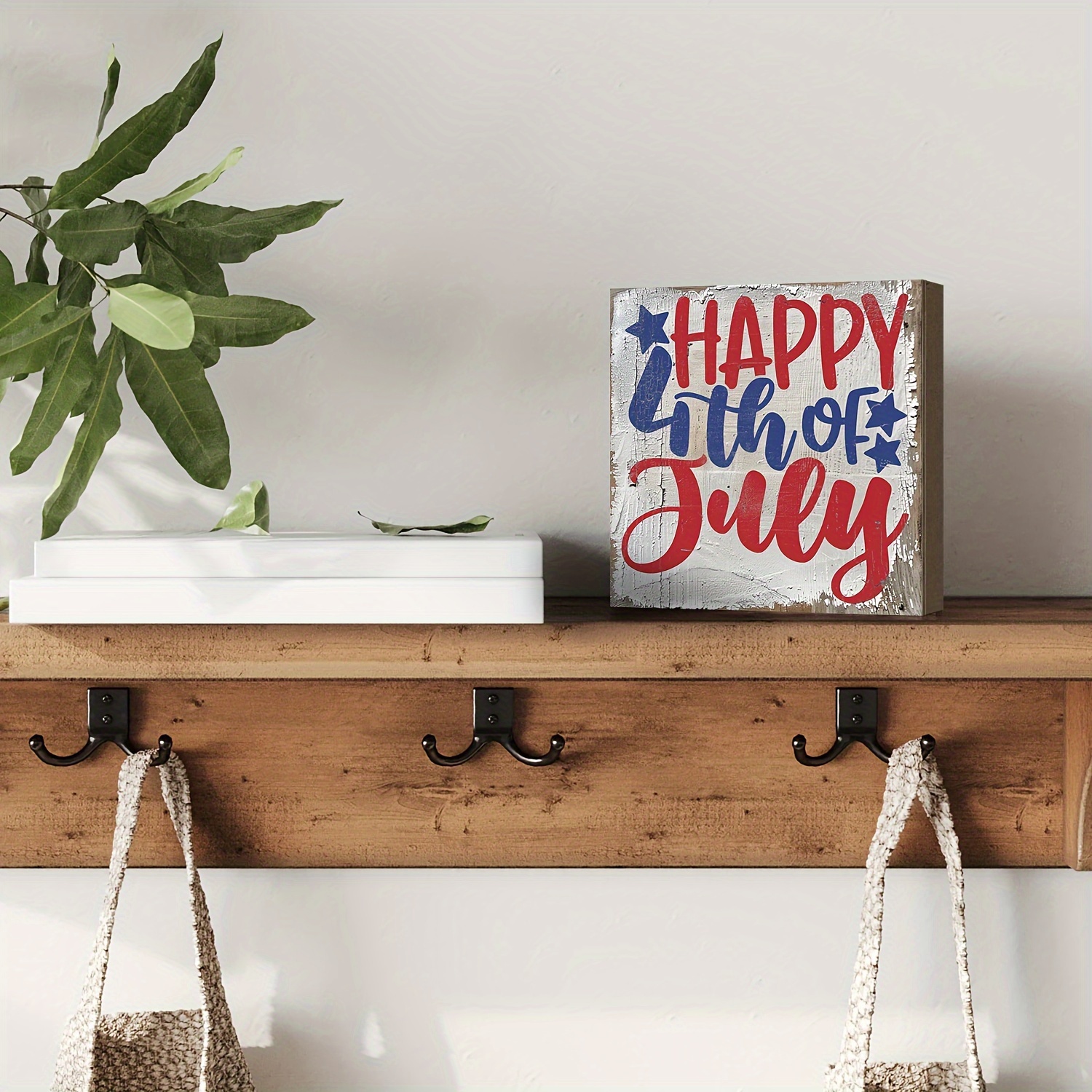 Happy 4th July Wooden Box Sign Independence Day Gift Vintage - Temu ...