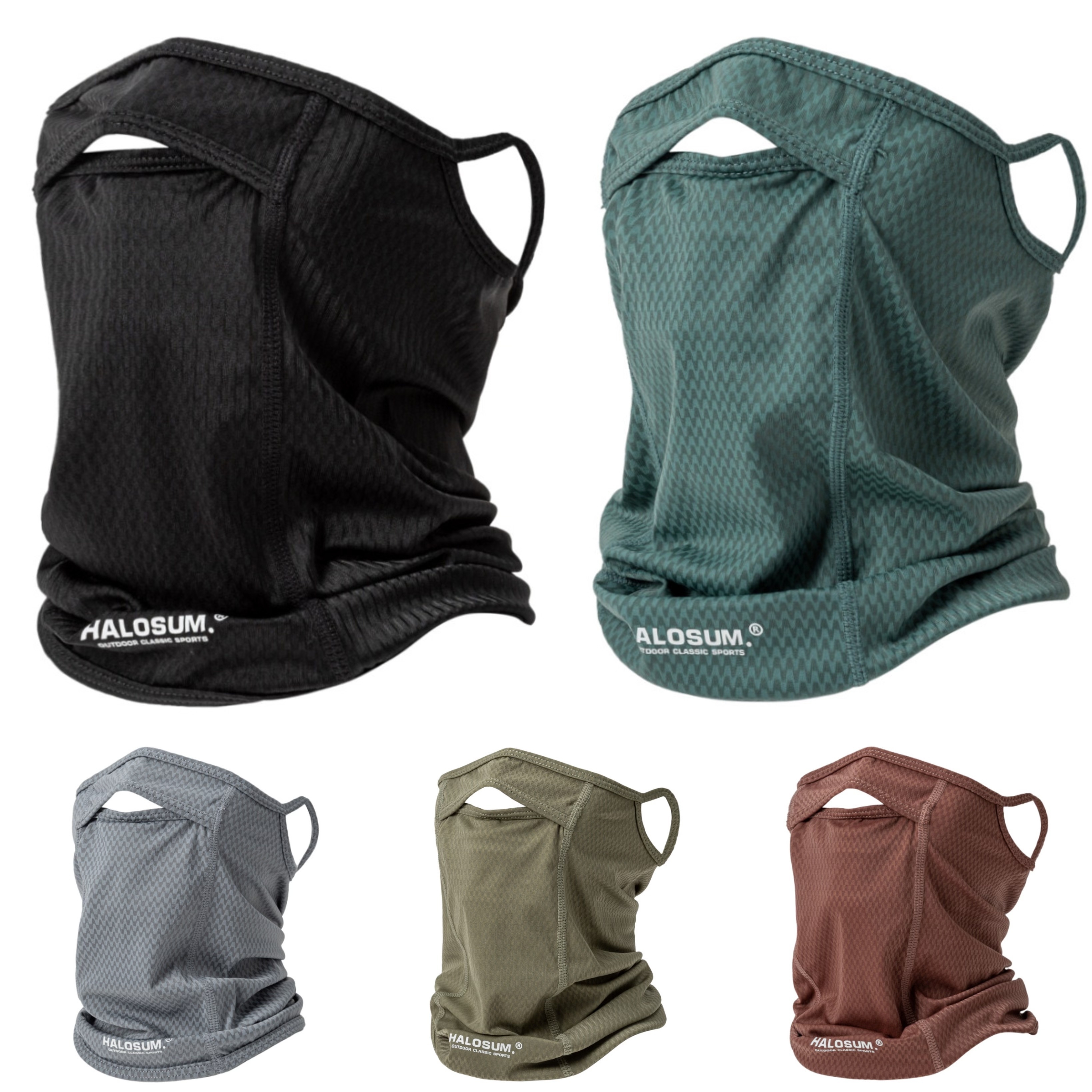 

Bohemian Style Ice Silk Sun Protection Neck Gaiter, Breathable Ear Hanging Elastic Face Mask For Cycling