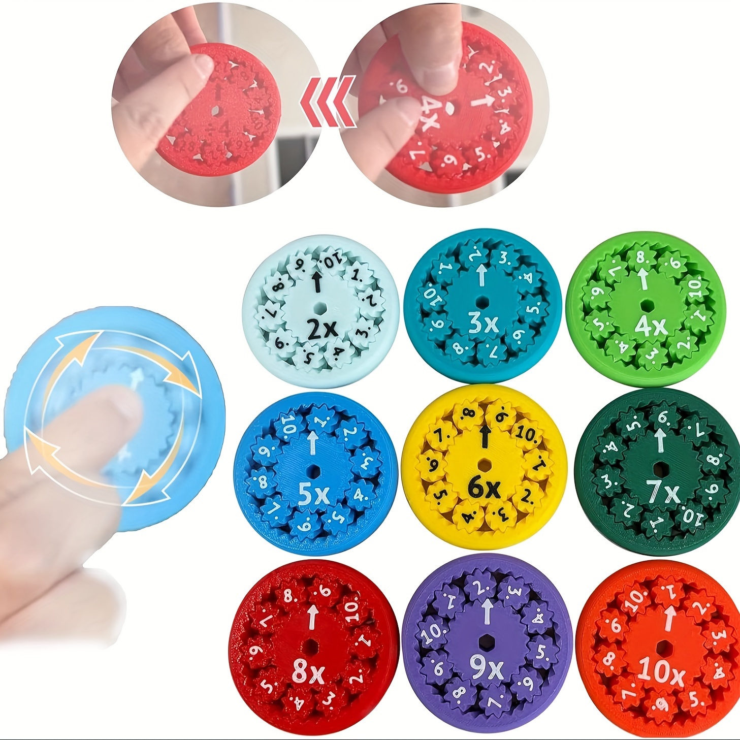 

Math Facts Spinners, Educational Creative Rotating Math Spinners, Puzzle Math Learning Toys Spinners, , Puzzle Math Learning Toys