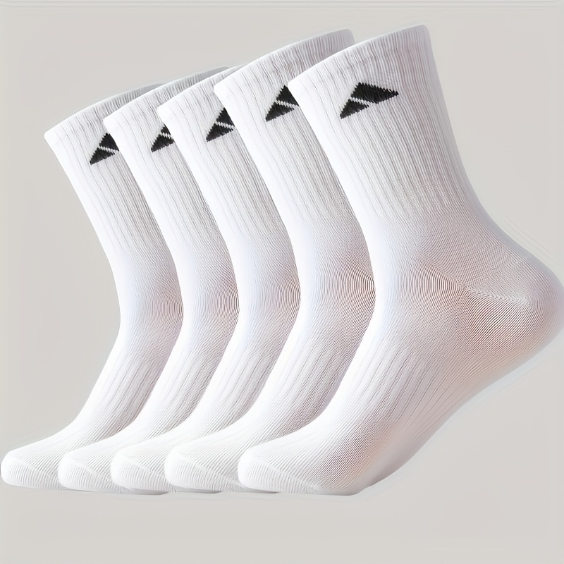 6 piezas (3  ) de calcetines de tubo medio de cintura   para hombre - medias deportivas de color liso con cinturilla elástica, calcetines deportivos de invierno cálidos   para gimnasio, ropa casual, mallas   para   para   y para usar en capas