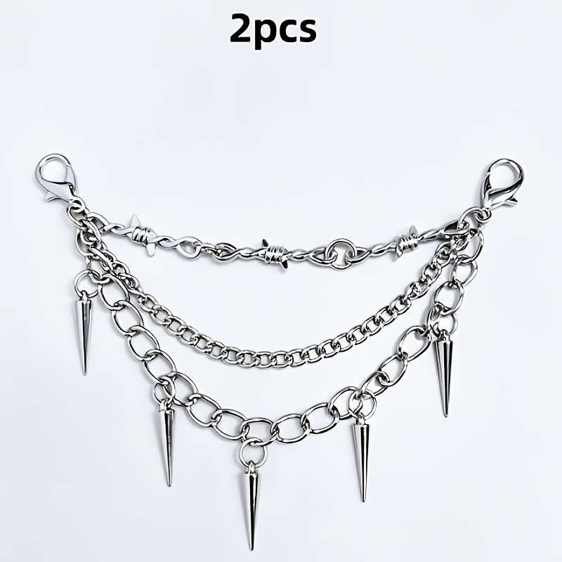 TEMU 2pcs Punk Studded Cone Buckles, Sweet Individual Additions For Canvas Shoes And Shoe Modification