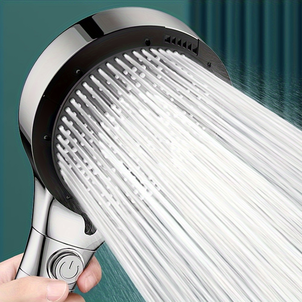 

Bath Booster Shower Silver/ Shower With 1 Touch Water Stop/ Shower With 6 Water Effects/ Shower Silver/ Bath Shower System Shower Combination (with 1.5m Hose + Bracket)