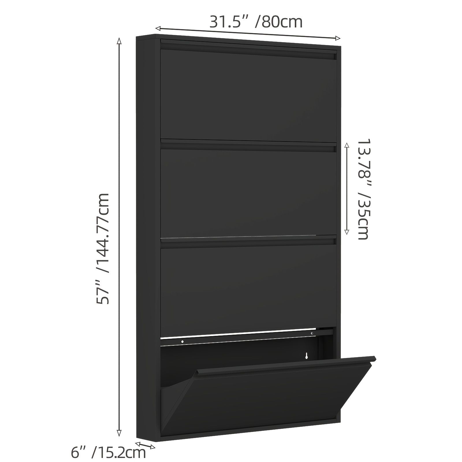 TEMU Multi-tier Wall Mounted Shoe Rack - 3 Tier & 4 Tier Space-saving Storage Locker For Entryway, Bedroom, Living Room, Closet, Heavy-duty Metal
