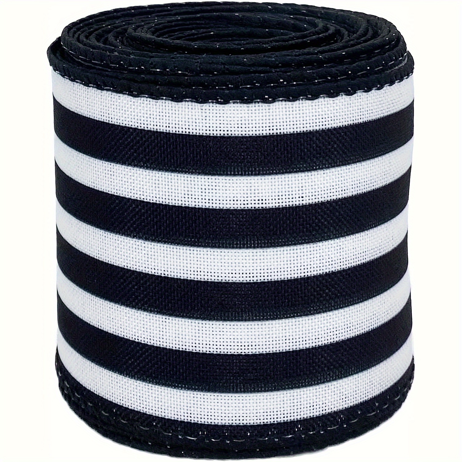 TEMU 5 Yards Striped With , Wrap, Black And , For , Bows, And Decorations