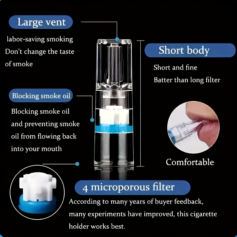 a set 100 disposable cigarette filters come 5 adapters a