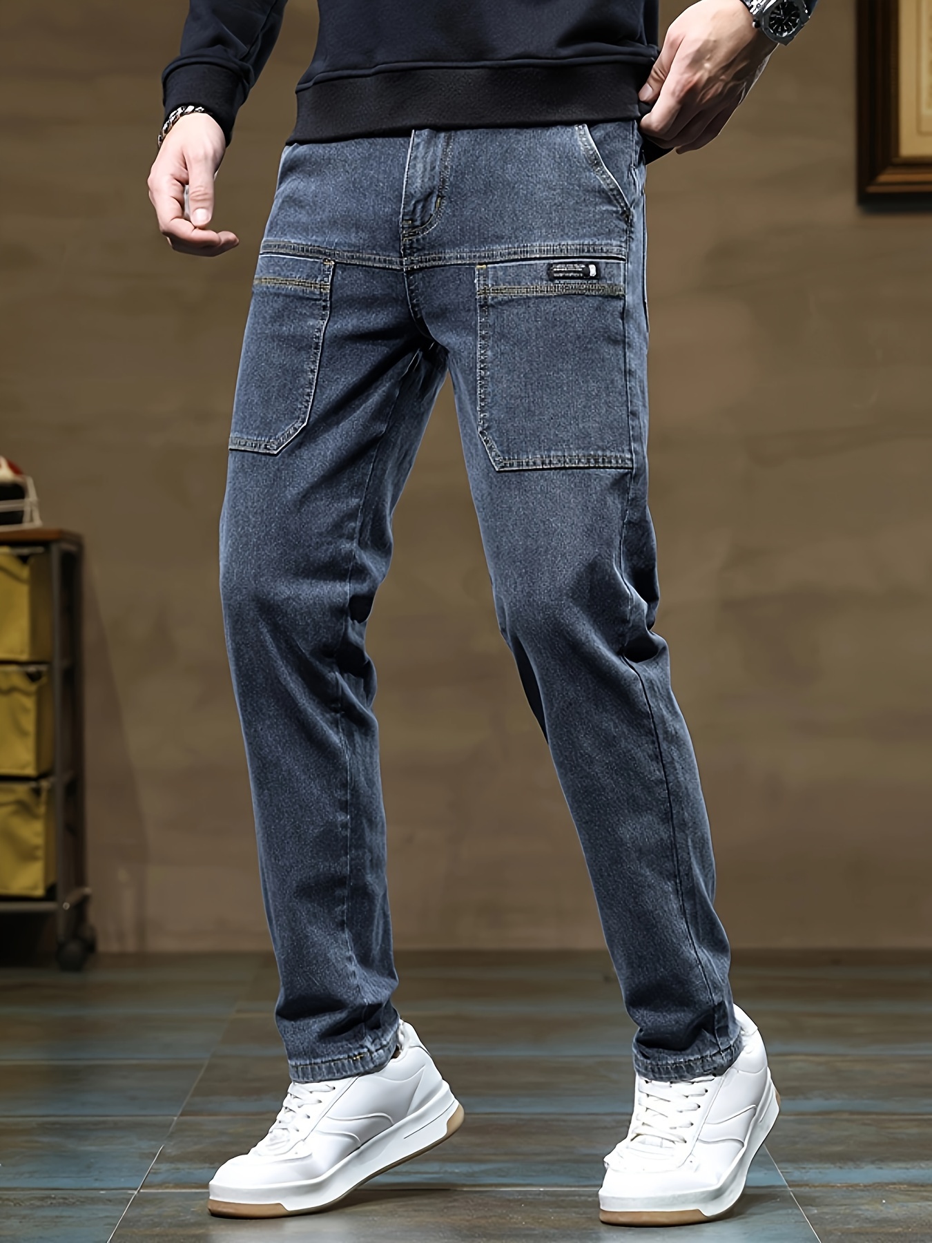 8207#Six Pockets Men'S Jeans