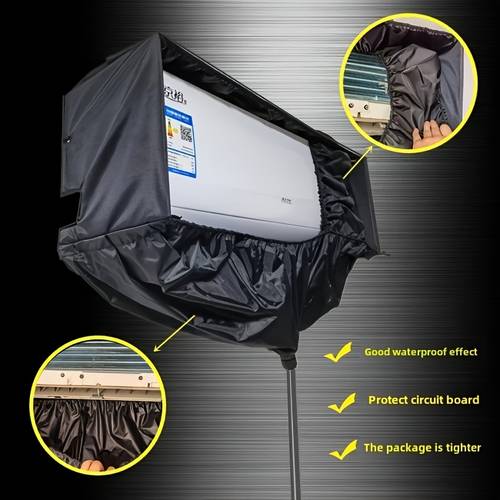 3 8 pcs 100cm air conditioner cleaning water bag thickened hanging air conditioner cleaning cover with side support plate drain pipe brush and pry bar reusable air conditioner cleaning tool for summer