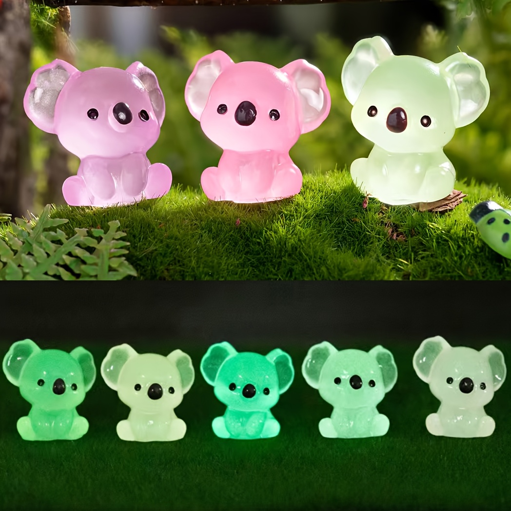 

6pcs Adorable -the-dark Koala Figurines, Resin In - Home Decor, Weddings, Easter, Valentine's Day & Spring/summer Outdoor Statues