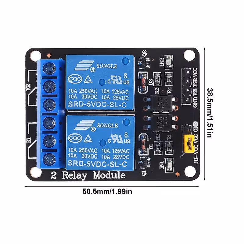 2 יחידות 5v 2-ערוצים מודול לוגיקת ממסר שחור עם אופטו-קאופלר לוח הרחבה טריגר רמה נמוכה תואם ל-8051, avr, pic, dsp, arm, , לוגיקה ttl וכו פרטי מוצר 6