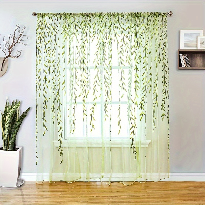 1pc finished window screen curtain breathable and light transmitting sheer curtain for balcony and living room