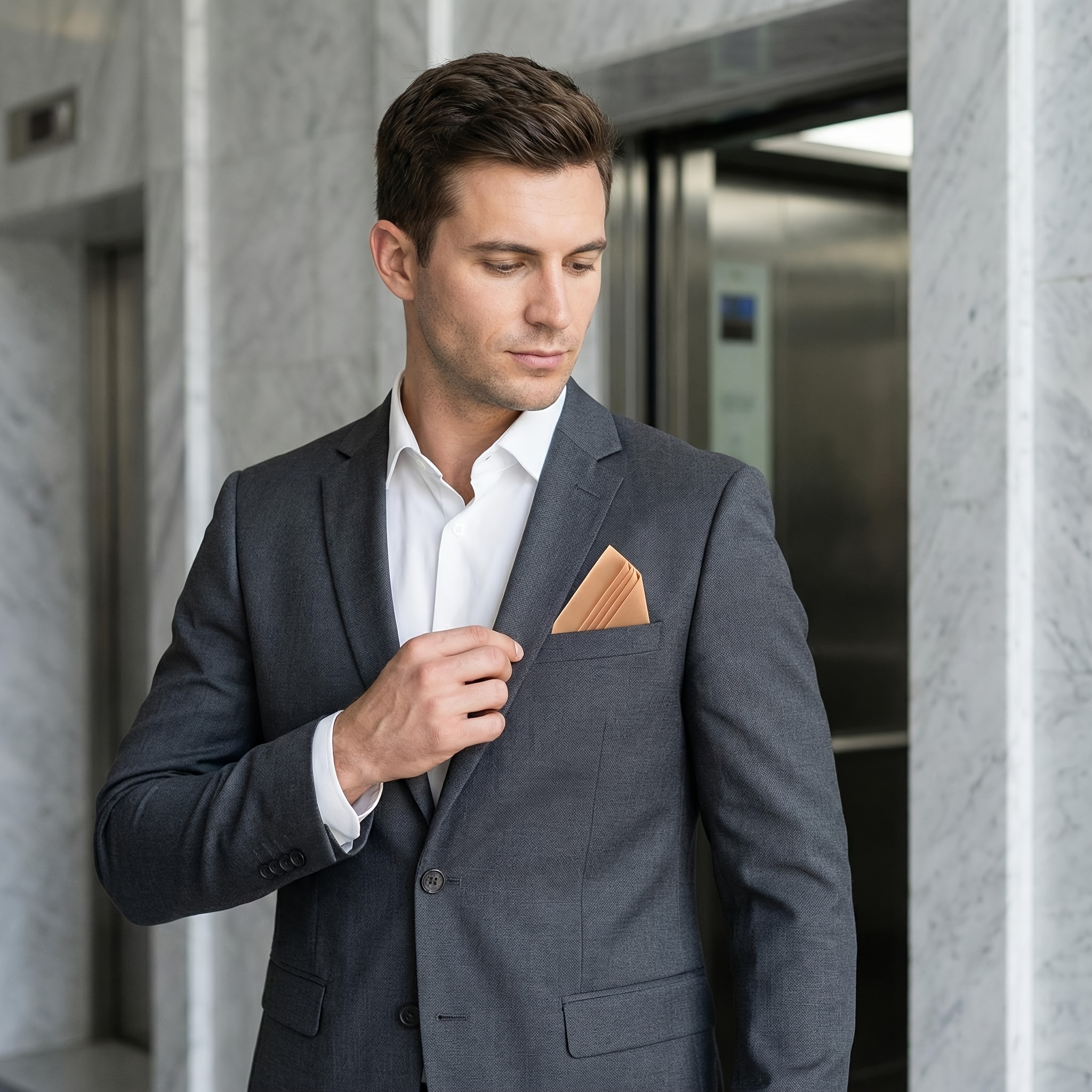 Men's Pre-formed No-Fold Pocket Square