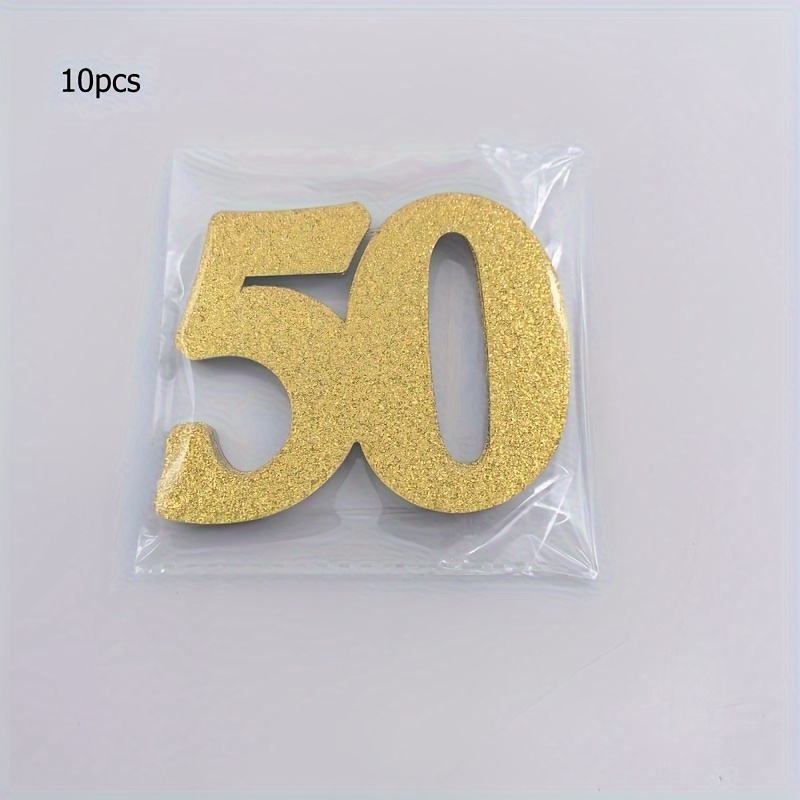 10pcs Party Paper Table Centerpiece Pieces 50th Anniversary Wedding Paper Decor